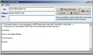 Voice E-mail - náhled