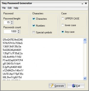 Tiny Password Generator - náhled
