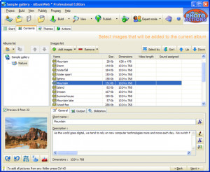 AlbumWeb - náhled
