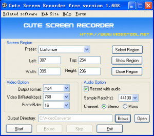 Cute Screen Recorder Free - náhled