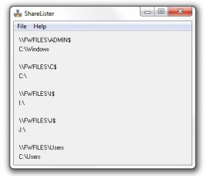 ShareLister - náhled