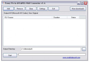 Freez FLV to AVI / MPEG / WMV Converter - náhled