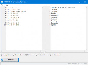 IP to Country Converter - náhled