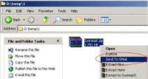 Send To GMail - náhled