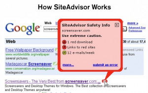 SiteAdvisor - náhled