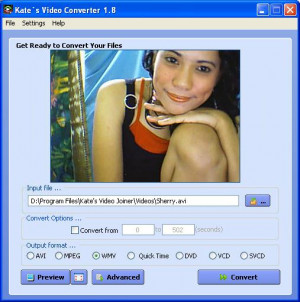 Kate's Video Converter - náhled