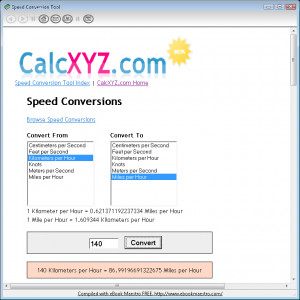 Speed Conversion Tool - náhled