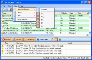 File System Tracker .NET - náhled