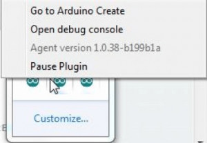 Arduino Create Agent - náhled