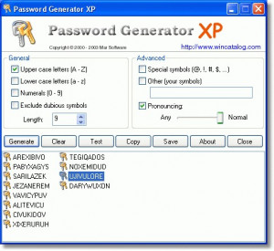 Mar Software Password Generator - náhled