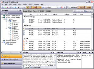 Network Event Viewer - náhled