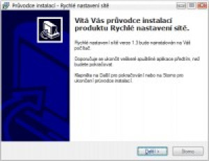 Rychlé nastavení sítě - náhled