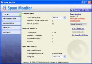 Spam Monitor - náhled