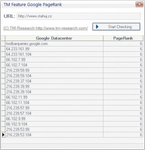TM Feature Google PageRank - náhled
