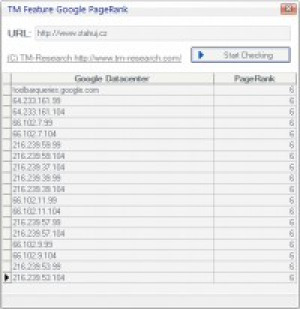 TM Feature Google PageRank - náhled