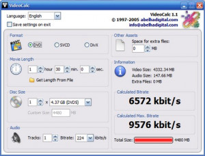 VideoCalc - náhled