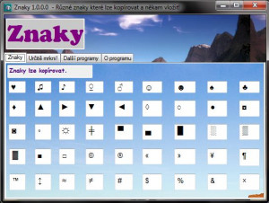 Znaky - náhled