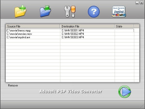 Adusoft PSP Video Converter - náhled