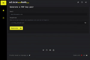 aliceandbob.io - Desktop app - náhled