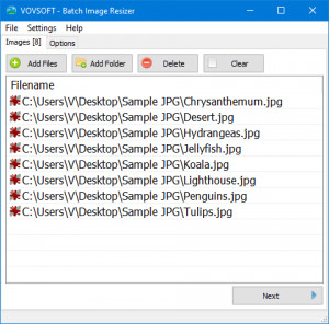 Batch Image Resizer - náhled