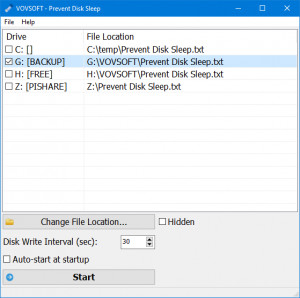 Prevent Disk Sleep - náhled