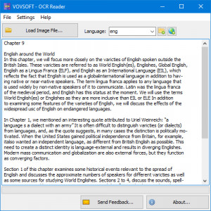 Vovsoft OCR Reader - náhled