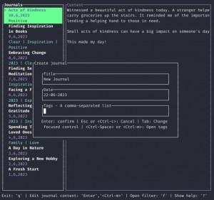 TUI-Journal - náhled