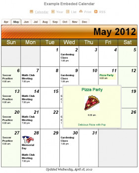 Web Calendar Pad - náhled