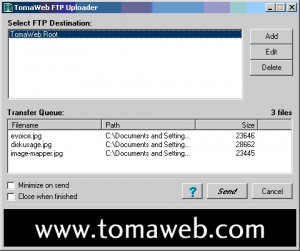 FTP Uploader - náhled