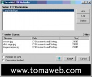 FTP Uploader - náhled