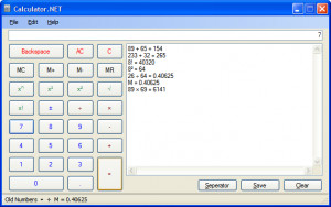 Calculator.NET - náhled