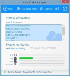 Cloudiff Monitor Agent - náhled
