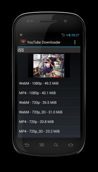 YouTubeDownloader for Android - náhled
