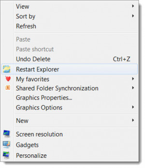 Right-Click Explorer Restart  - náhled