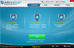 DefenceByte AntiVirus Pro - náhled