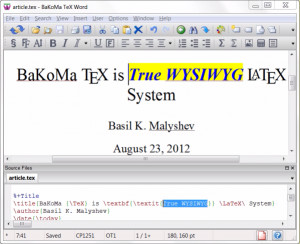 BaKoMa TeX - náhled
