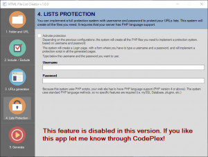 HTML File List Creator - náhled