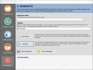 HTML File List Creator - náhled