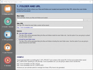 HTML File List Creator - náhled