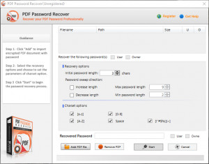 PDF Password Recover - náhled