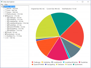 Unity Size Explorer - náhled