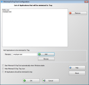 MinimizeToTrayTool - náhled