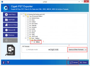 Cigati PST Exporter - náhled