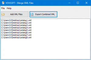 Merge XML Files - náhled