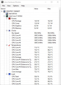 Libre Hardware Monitor - náhled