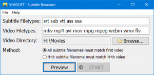 Subtitle Renamer - náhled
