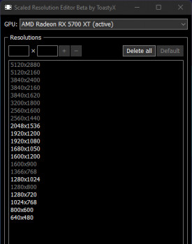 Scaled Resolution Editor - náhled