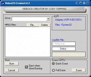 VideoCD Creator - náhled