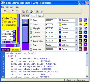 Yaldex Colored ScrollBars - náhled