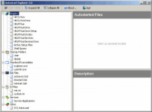 Autostart Explorer - náhled